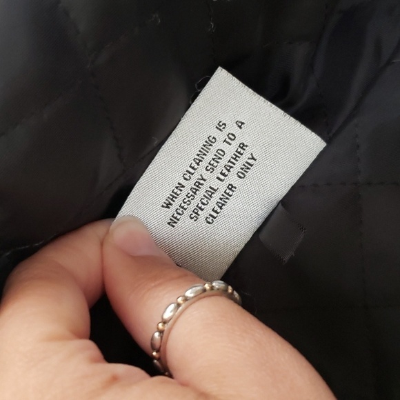 Wilson genuine Leather jacket, full zip, pockets, black, women's size medium - Picture 9 of 10